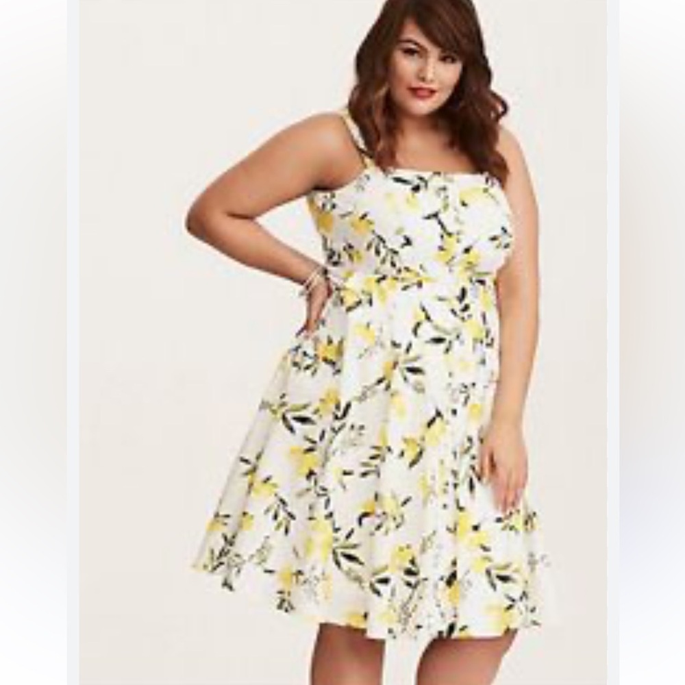 Torrid Retro Chic Lemon Dress